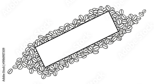 A rectangular frame surrounded by leaves and flowers.