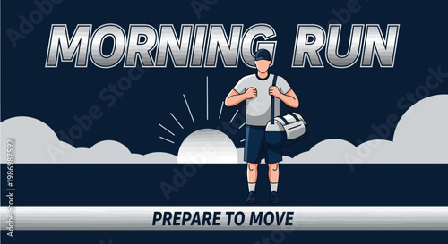 Morning Run Readiness Athlete Prepared For Activity
