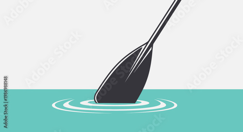 Paddle Gliding Through Rippling Waters On A Calm Day