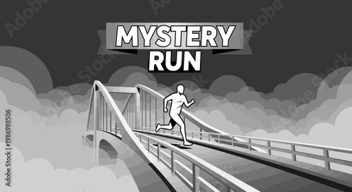 Mystery Run Dramatic Bridge Fog Cinematic Visual Metaphor