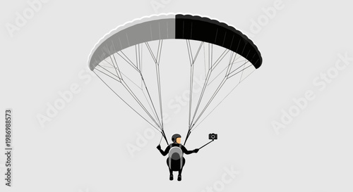 Paraglider Captures Aerial Moment With Selfie Stick