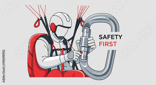 Paraglider Safety Harness Connection For Extreme Aerial Adventures