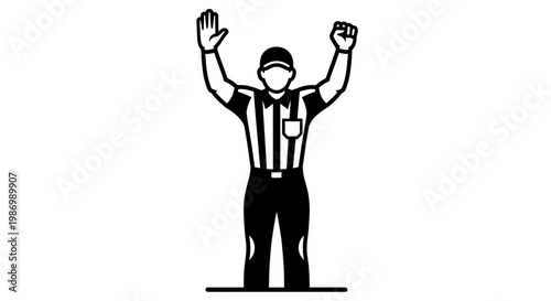 Official Referee Signal Indicating Completion Of Play