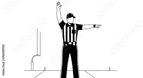 Official Signaling Motion In Sports Game