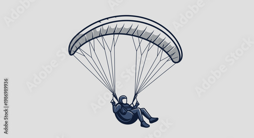 Paragliding Adventure Illustration Of Extreme Sports And Freedom