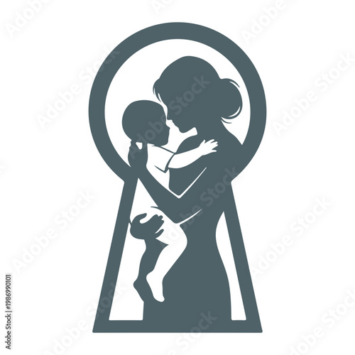 Happy Mother’s Day Vector Illustration, Mom Love Typography Design, Floral Heart Shape, Elegant Greeting Card Template, Hand Drawn Flowers, Family Celebration Concept, Minimal White Background.