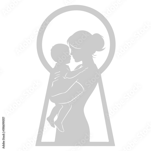 Happy Mother’s Day Vector Illustration, Mom Love Typography Design, Floral Heart Shape, Elegant Greeting Card Template, Hand Drawn Flowers, Family Celebration Concept, Minimal White Background.