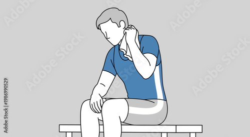 Person Wiping Sweat With Towel Exhausted After Intense Physical Activity