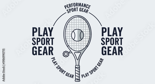 Play Tennis Sport Gear Performance Design Element
