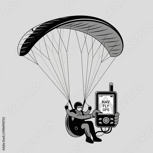 Paragliding Adventure With Modern Navigation Technology