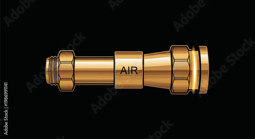 Precision Brass Air Valve Connector With Intricate Design