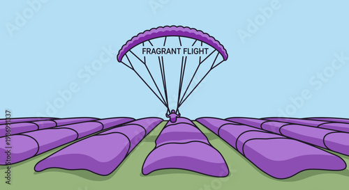 Paragliding Over Serene Lavender Fields Invites Aromatic Adventures