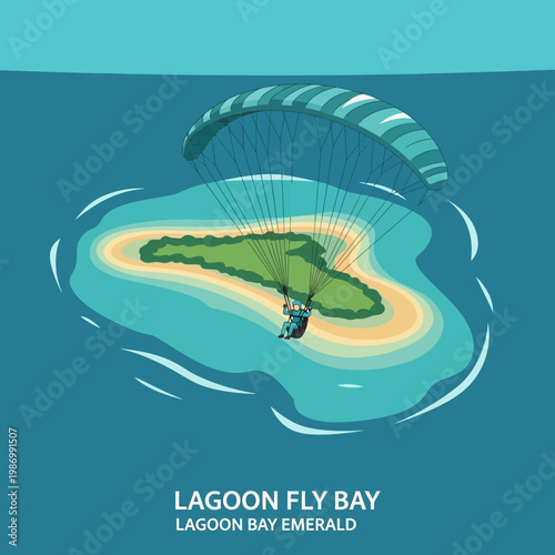 Paragliding Over Tropical Island Lagoon Scenic Adventure