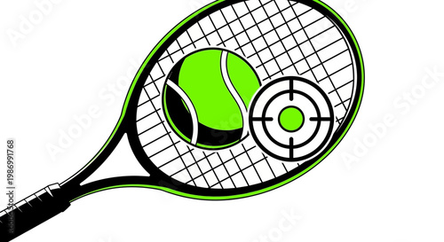 Precision Tennis Aim Focus Target Sport Graphic