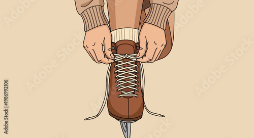 Preparing For Winter Ice Skating Season A Cozy Scene