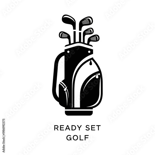 Professional Golf Bag And Clubs Ready For The Course