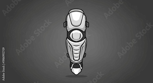 Protective Leg Guard Sport Equipment Illustration Minimalist Design
