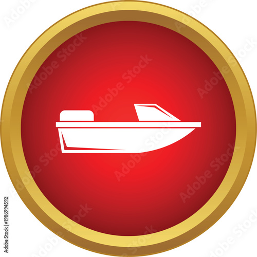 Powerboat icon representing nautical transportation