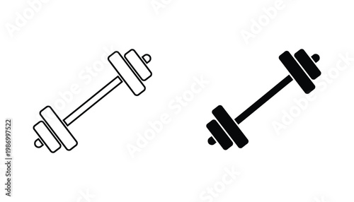 Barbell Weightlifting Equipment Strength Training Icon