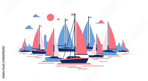 Sailing Fleet Voyage Nautical Adventure Sport Competition