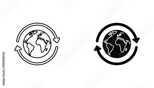 Earth Globe Arrows Cycle Concept Business