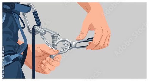 Secure Carabiner Attachment For Safety Gear