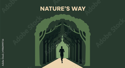 Runner Embarking On An Invigorating Journey Through A Verdant Forest Path