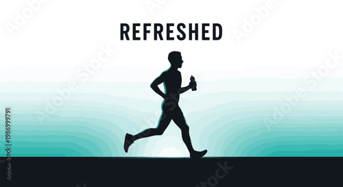 Runner Feeling Refreshed While Hydrating After Energetic Activity