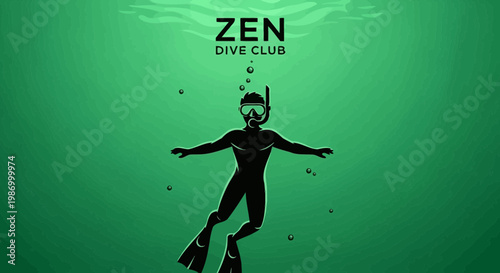 Serene Underwater Exploration With A Diver And Bubbles