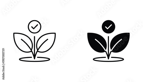 Plant Checkmark Approval Growth Business Success