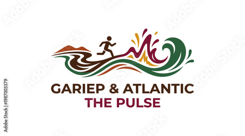 Gariep  Atlantic  The Pulse Logo with Running Figure and Waves