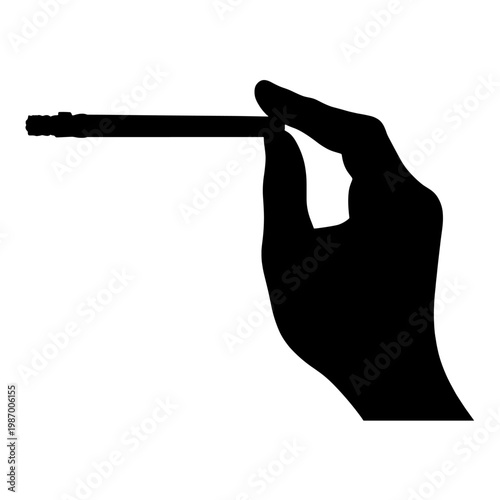 Hand holding cigarette silhouette concept of World No Tobacco Day  