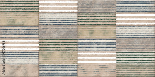 Obraz na plátne fabric texture with a pattern random brick wall tiles design or multi color wall