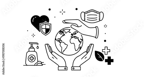 A muscular man is drinking water from a bottle in a modern gym after an intense workout session with fitness equipment around him