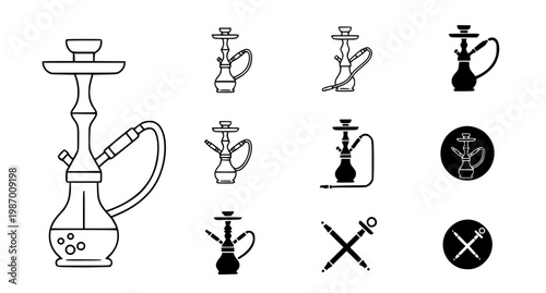 A minimalist vector illustration of a man drinking water from a bottle in a modern gym setting with a black background