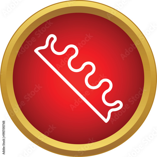Toe separator outline icon for pedicure or foot care