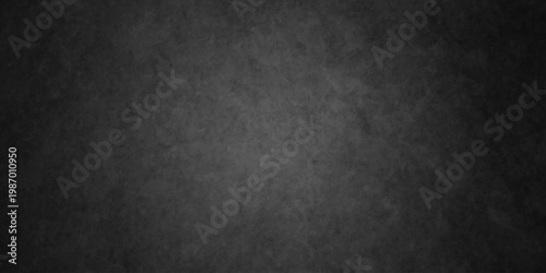 Dark charcoal grunge wall texture background. Dark black rough grunge surface with smoke edge. Black texture chalk board and black board.