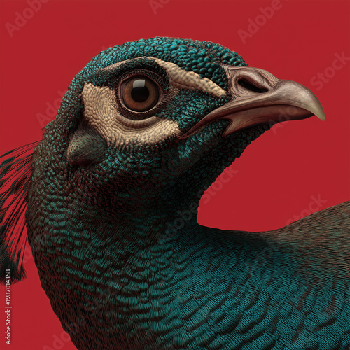 portrait of a peacock
