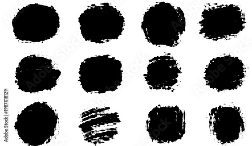 Halftone vector concrete texture overlay dotted grunge design