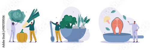 Healthy food ingredients and culinary preparation with food industry ingredients vegetables nutrition preparation culinary vegetable broccoli illustration healthy eating wholesome appetite