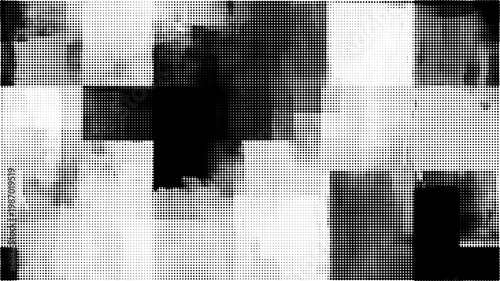 Halftone vector concrete texture overlay with grunge and retro futurism elements