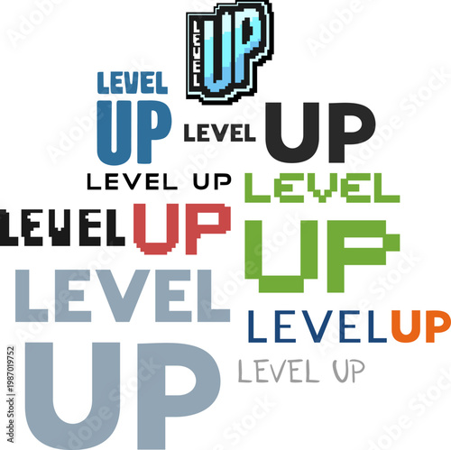 Modern level up message composition art