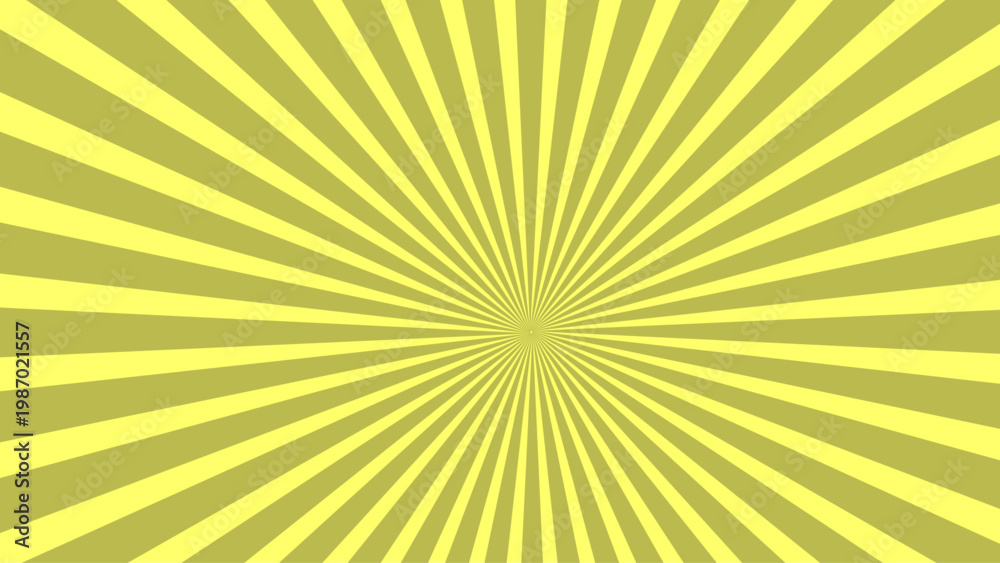 Fototapeta premium Soft Yellow Radial Sunburst Background with Subtle Retro Rays, Light Vintage Gradient Abstract Burst Design 