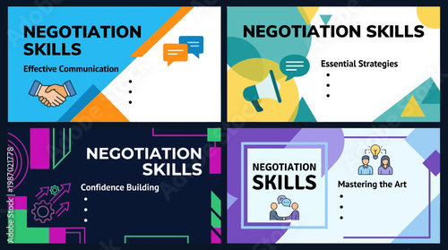 Colorful Negotiation Skills Presentation Slides