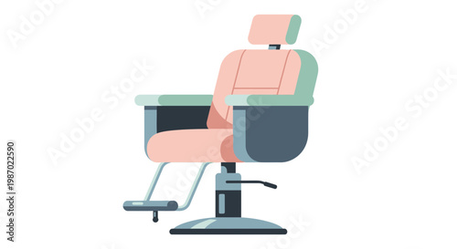 Barber Chair Flat Design Illustration