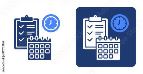 Schedule Management icon, with contrast background.