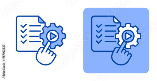 Program Execution icon, with contrast background.