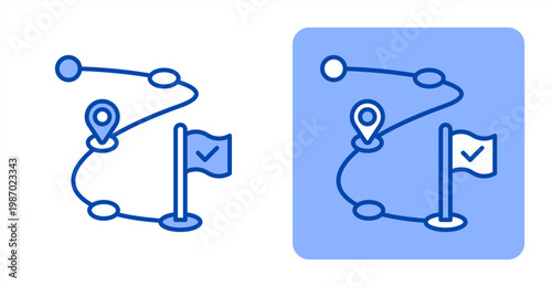 Milestone Tracking icon, with contrast background.