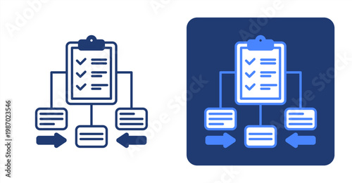 Task Prioritization icon, with contrast background.