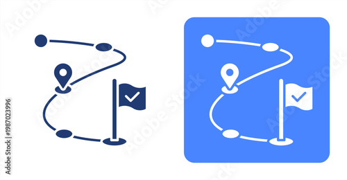 Milestone Tracking icon, with contrast background.